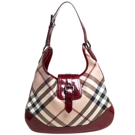 Burberry Brooke Patent Leather Hobo 